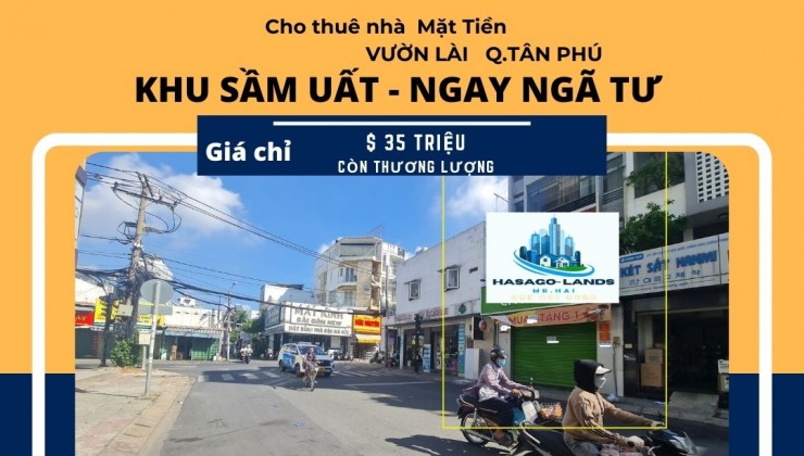 CỰC HIẾM - Cho thuê nhà Mặt Tiền Vườn Lài 90m2, 3Lầu+ST- NGAY NGÃ TƯ